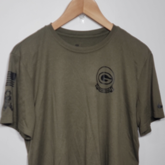 Nike Green Bay Packers Army Green Olive Short Sleeve Men's Tee - Picture 1 of 6